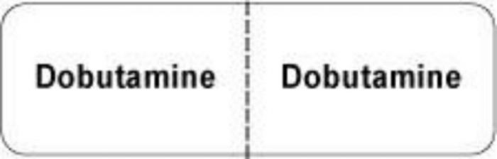 IV Label Wraparound Paper Permanent Dobutamine |  2 7/8"x7/8" White 1000 per Roll