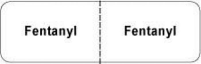 IV Label Wraparound Paper Permanent Fentanyl | Fentanyl  2 7/8"x7/8" White 1000 per Roll