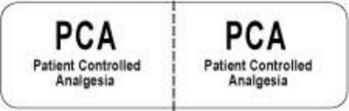 IV Label Wraparound Paper Permanent PCA Patient  2 7/8"x7/8" White 1000 per Roll