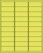 Chart Labels Laser Portrait 2 5/8"x1 Fluorescent Yellow - 30 per Sheet, 30 Sheets per Pack