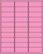 Chart Labels Laser Portrait 2 5/8"x1 Fluorescent Pink - 30 per Sheet, 30 Sheets per Pack