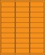 Chart Labels Laser Portrait 2 5/8"x1 Fluorescent Orange - 30 per Sheet, 30 Sheets per Pack