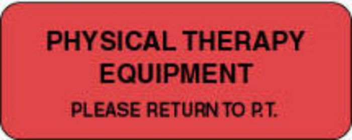 Label Paper Permanent Physical Therapy 2 1/4" x 7/8", Fl. Red, 1000 per Roll