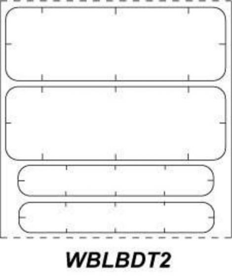 Chart Labels Wristband Thermal x 1" Adult and Infant White - 100 per Qty Based Roll