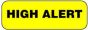 Communication Label (Paper, Permanent) High Alert 1 1/2" x 1/2" Fluorescent Yellow - 1000 per Roll