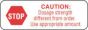 Communication Label (Paper, Permanent) Caution: Dosage 1 1/2" x 1/2" White - 1000 per Roll