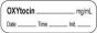 Anesthesia Label with Date, Time & Initial | Tall-Man Lettering (Paper, Permanent) Oxytocin mg/ml 1 1/2" x 1/2" White - 1000 per Roll