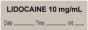 Anesthesia Tape with Date, Time & Initial (Removable) "Lidocaine 10 mg/ml" 1/2" x 500" Gray - 333 Imprints - 500 Inches per Roll