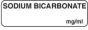 Anesthesia Label (Paper, Permanent) Sodium Bicarbonate 1 1/4" x 3/8" White - 1000 per Roll