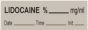 Anesthesia Tape with Date, Time & Initial (Removable) Lidocaine % 1/2" x 500" - 333 Imprints - Gray - 500 Inches per Roll