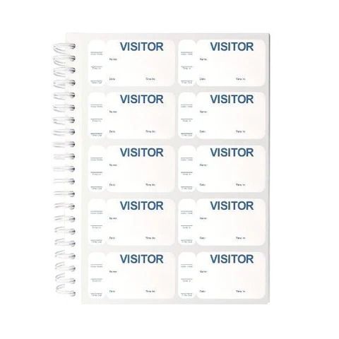 TEMPbadge® Non-Expiring Visitor Badge Log Book, 500 badges