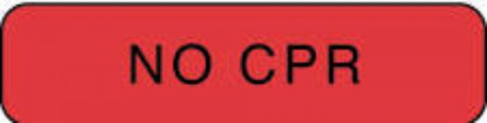 Label Paper Permanent No CPR 1 1/4" x 3/8", Fl. Red, 1000 per Roll