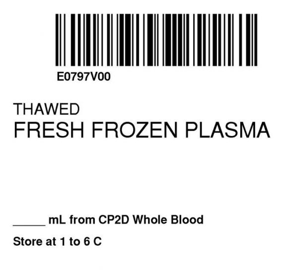 ISBT 128 Label (Synthetic, Permanent) "Thawed Fresh Frozen'' 2"x2" White - 500 per Roll