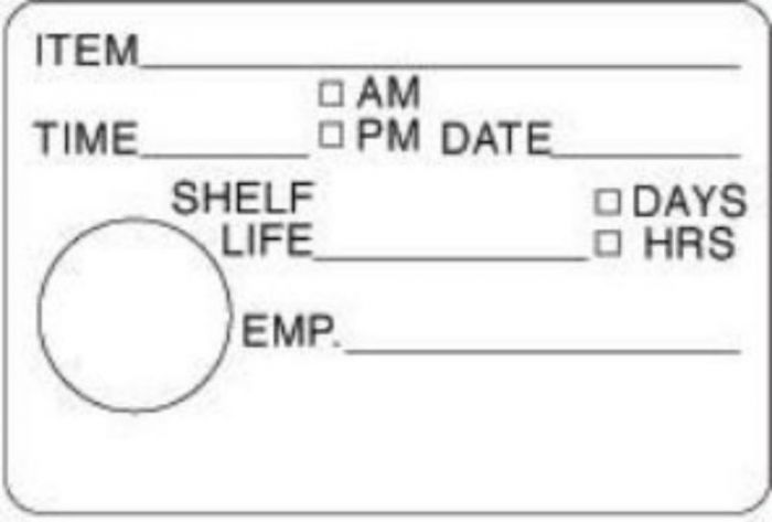 Label Paper Permanent Item ___ Time, 3" x 2", White, 500 per Roll