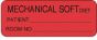 Label Paper Permanent Mechanical Soft Diet 2 1/4" x 7/8", Fl. Red, 1000 per Roll