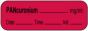 Anesthesia Label with Date, Time & Initial | Tall-Man Lettering (Paper, Permanent) Pancuronium mg/ml 1 1/2" x 1/2" Fluorescent Red - 1000 per Roll