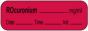 Anesthesia Label with Date, Time & Initial | Tall-Man Lettering (Paper, Permanent) Rocuronium mg/ml 1 1/2" x 1/2" Fluorescent Red - 1000 per Roll