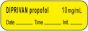 Anesthesia Label with Date, Time & Initial | Tall-Man Lettering (Paper, Permanent) Diprivan Propofol 1 1/2" x 1/2" Yellow - 1000 per Roll