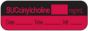 Anesthesia Label with Date, Time & Initial | Tall-Man Lettering (Paper, Permanent) Succinylcholine mg/ml 1 1/2" x 1/2" Fluorescent Red and Black - 1000 per Roll