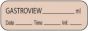 Anesthesia Label with Date, Time & Initial (Paper, Permanent) Gastroview Ml 1 1/2" x 1/2" Tan - 1000 per Roll