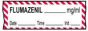 Anesthesia Tape with Date, Time & Initial (Removable) Flumazenil mg/ml 1/2" x 500" - 333 Imprints - White with Fluorescent Red - 500 Inches per Roll