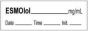 Anesthesia Tape with Date, Time & Initial | Tall-Man Lettering (Removable) Esmolol mg/ml 1/2" x 500" - 333 Imprints - White - 500 Inches per Roll