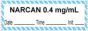 Anesthesia Tape with Date, Time & Initial (Removable) "Narcan 0.4 mg/ml" 1/2" x 500" White with Blue - 333 Imprints - 500 Inches per Roll