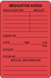 Label Paper Permanent Medication Added 2" x 3", Fl. Red, 500 per Roll