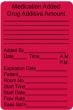 Label Paper Permanent Medication Added 2" x 3", Fl. Red, 500 per Roll