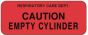 Label Paper Permanent Respiratory Care 2 1/4" x 7/8", Fl. Red, 1000 per Roll