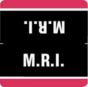 Label Wraparound Paper Permanent MRI 1-7/8" x 1-7/8" Black with Red, 1000 per Roll