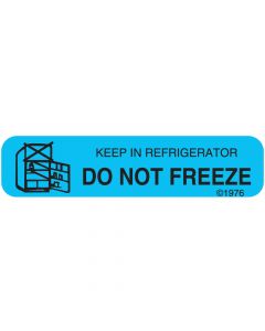 Communication Label (Paper, Permanent) Dont Freeze Keep 1 9/16" x 3/8" Blue - 500 per Roll, 2 Rolls per Box