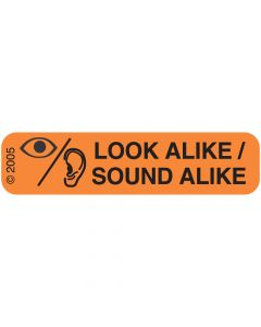 Communication Label (Paper, Permanent) Look Alike Sound 1 9/16" x 3/8" Orange - 500 per Roll, 2 Rolls per Box