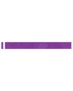 Short Stay® Write-On Tyvek® Wristband 1" x 10" Adult/Pediatric Purple, 1000 per Box