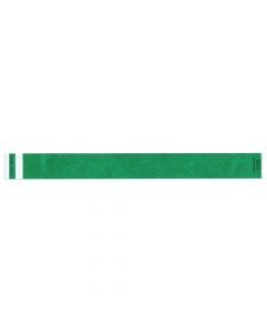 Short Stay® Write-On Tyvek® Wristband 1" x 10" Adult/Pediatric Kelly Green, 1000 per Box