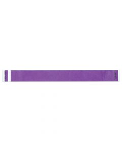 Short Stay® Write-On Tyvek® Wristband 1" x 10" Adult/Pediatric Purple, 1000 per Box