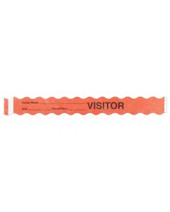 Short Stay® Write-On Tyvek® Wristband 1" x 10" Adult/Pediatric Day Glow Orange, 1000 per Box