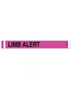 Short Stay® Alert Bands® Tyvek® "Limb Alert" Pre-printed, State Standardization, 1" x 10" Adult/Pediatric Day Glow Pink, 1000 per Box