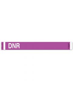 Short Stay® Alert Bands® Tyvek® "DNR" Pre-printed, State Standardization, 1" x 10" Adult/Pediatric Purple, 1000 per Box