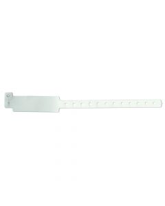 Speedi-Band® Write-On Wristband Vinyl Clasp Closure 1" x 10" Adult/Pediatric White, 500 per Box