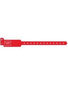 Sentry® Alert Bands® Wristband Poly "Allergy Alert" Pre-Printed, State Standardization 1" x 10-1/4" Adult/pediatric Red, 250 per Box