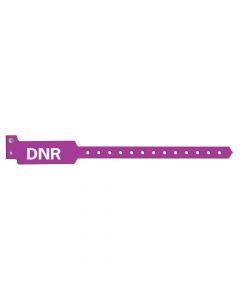 Sentry® Alert Bands® Poly "DNR" Pre-Printed, State Standardization 1" x 10-1/4" Adult/Pediatric Grape, 500 per Box