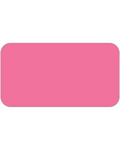 Color Code Label Rectangle 1 5/8" x 7/8" Fl. Pink Paper Permanent - 1000 per Roll