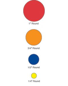 Color Code Label Circle x 1/2" Circle Fl. Green Paper Permanent 1000 per Roll