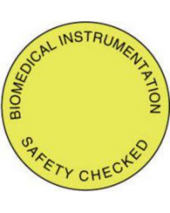 Label Paper Permanent Biomedical Instrument  Fl. Yellow 1000 per Roll