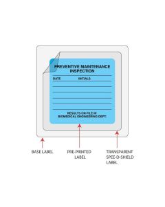 Spee-D-Shield™ Label Synthetic Permanent 2-1/2" x 1-1/2" Clear, 1000 per Roll