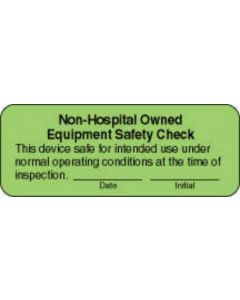 Label Paper Removable Non-hospital Owned 2 1/4" x 7/8", Fl. Green, 1000 per Roll