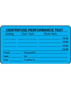 Label Paper Removable Centrifuge Performance, 3" x 1", 5/8", Blue, 500 per Roll