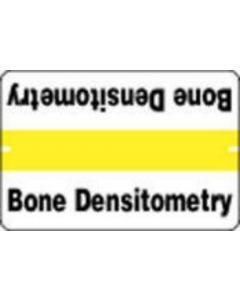 Label Wraparound Paper Permanent Bone Densitometry 1" Core 1-1/2" x 1 White with Yellow,,1000 per Roll