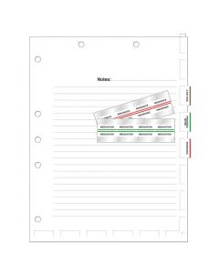 Chart Divider with 7 Hole Punch 11"0# Index Stock 8 1/2 " x 11 White 100 per Package